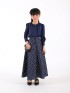 Lola Button Skirt Kids1.0-NAVY BLUE