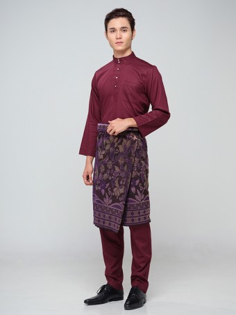 HBmen Baju Melayu-DEEP MAROON