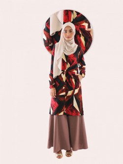 LE Printed Tunic-Cathy Red