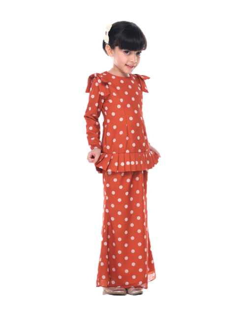 (MINOR DEFECT) Juwita Polkadot Kids 6.O - TAFFY TERRACOTA