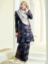 (MINOR DEFECT) Melor Kurung Pahang 2.0-Navy Blue