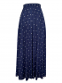 Lola Button Skirt-Navy Blue