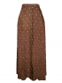 Lola Button Skirt-Walnut Brown