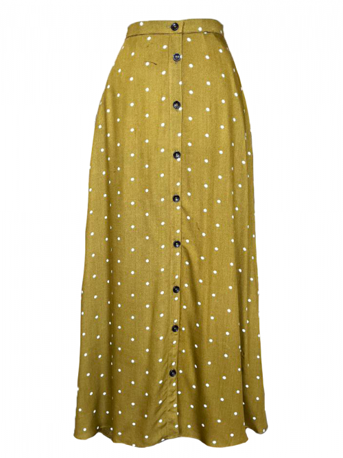 Lola Button Skirt-Oregano Olive