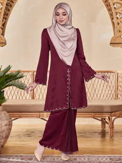 (Minor  Defect) Mahsuri Kebaya Emboidery 2.0-MAROON